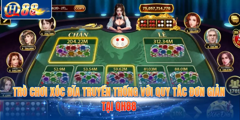 Trò chơi xóc đĩa truyền thống với quy tắc đơn giản tại QH88